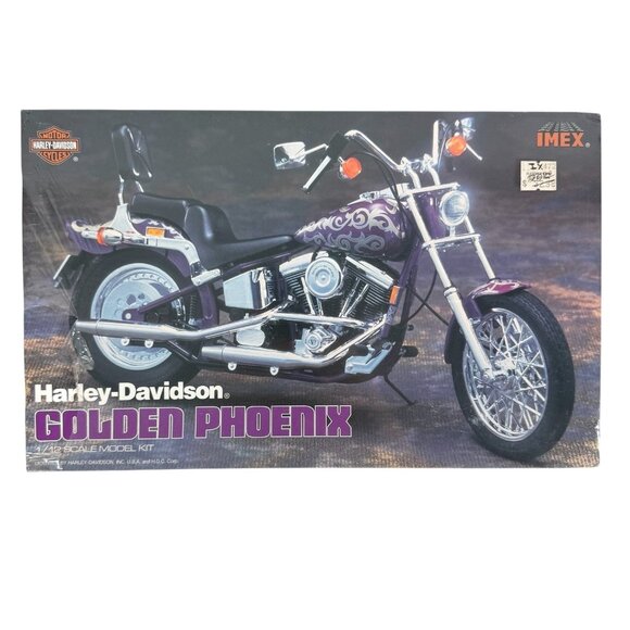 IMEX Harley Davidson Golden Phoenix Chopper 1/12 Motorcycle Model Kit 472 NEW - Picture 1 of 8